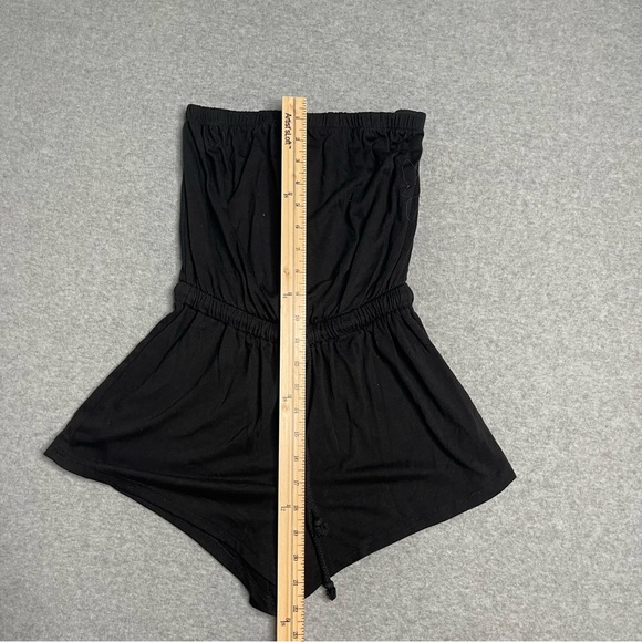 Mossimo Romper Womens XS Solid Black Strapless From Target Adult - Picture 7 of 11